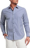 Robert Graham Greenwich Stripe Stretch Button-Up Shirt