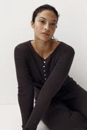 H&M Ribbed Henley Top