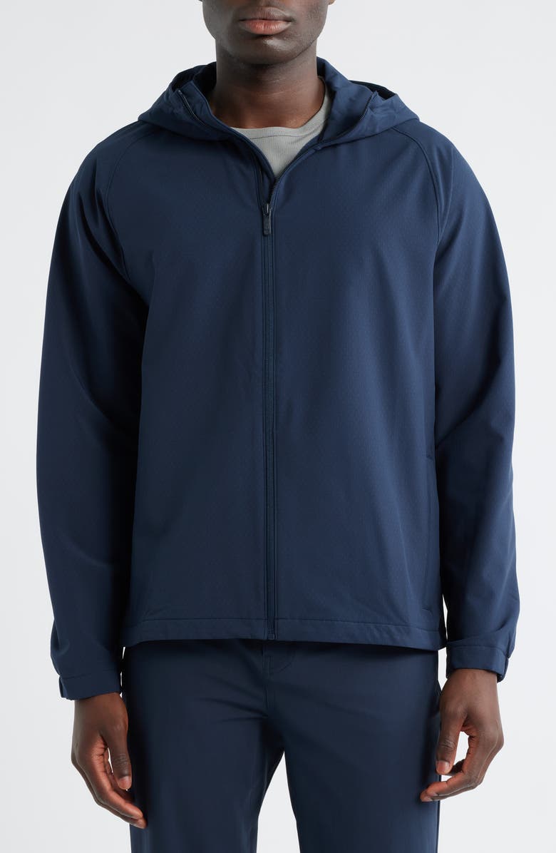 Zella Routine Zip Hoodie, Alternate, color, Navy Eclipse