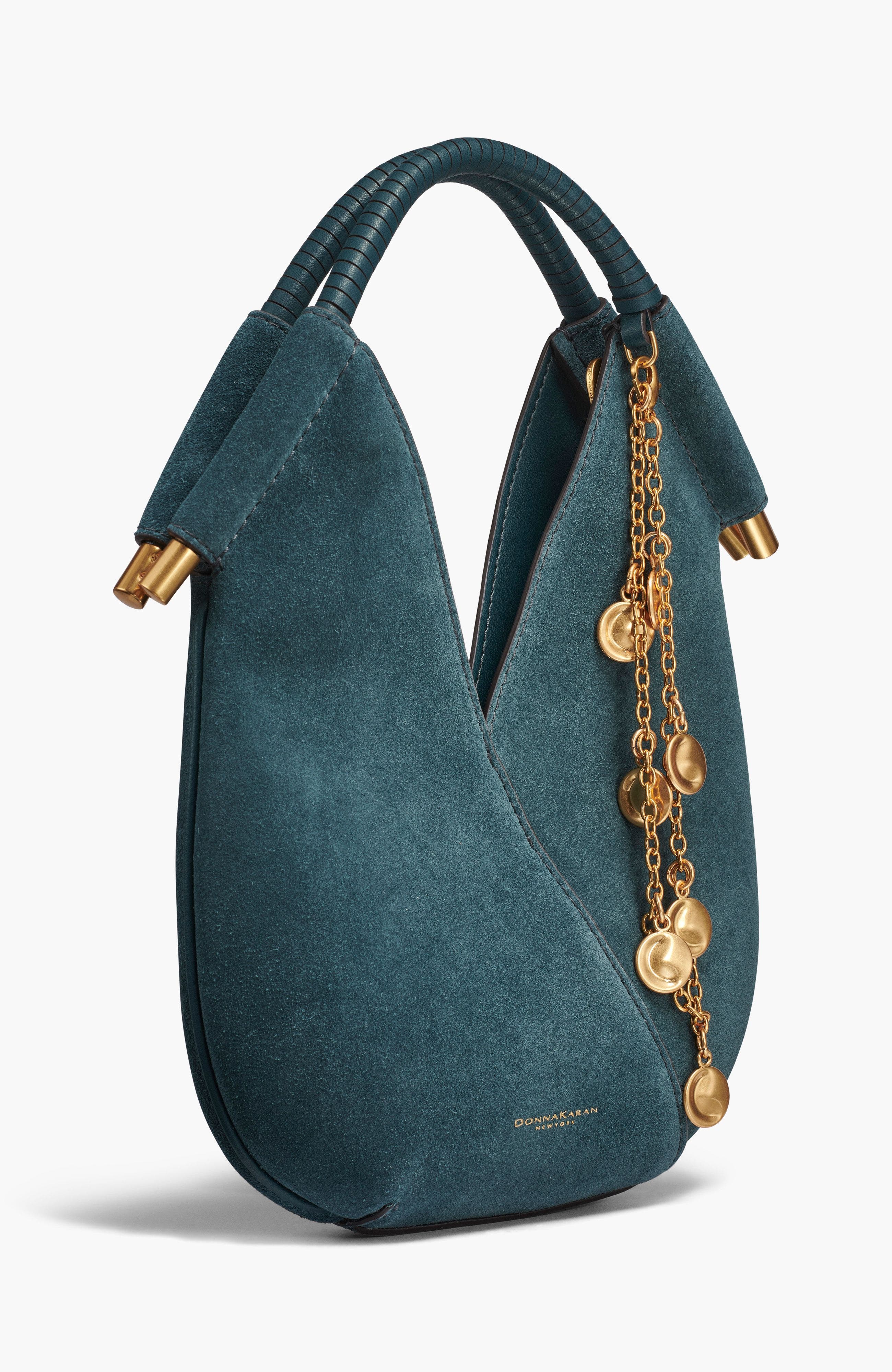 Donna Karan New York Baldwin Suede+Charms Micro Crossbody, Alternate, color, Hudson