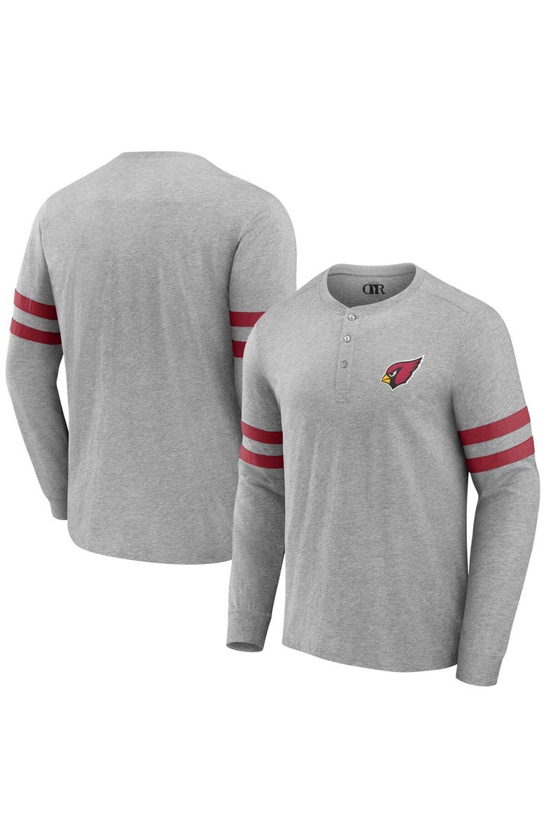 NFL X DARIUS RUCKER Men's NFL x Darius Rucker Collection by Fanatics Heather Gray Arizona Cardinals Henley Long Sleeve T-Shirt, Main, color, Heather Gray