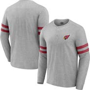 NFL X DARIUS RUCKER Men's NFL x Darius Rucker Collection by Fanatics Heather Gray Arizona Cardinals Henley Long Sleeve T-Shirt