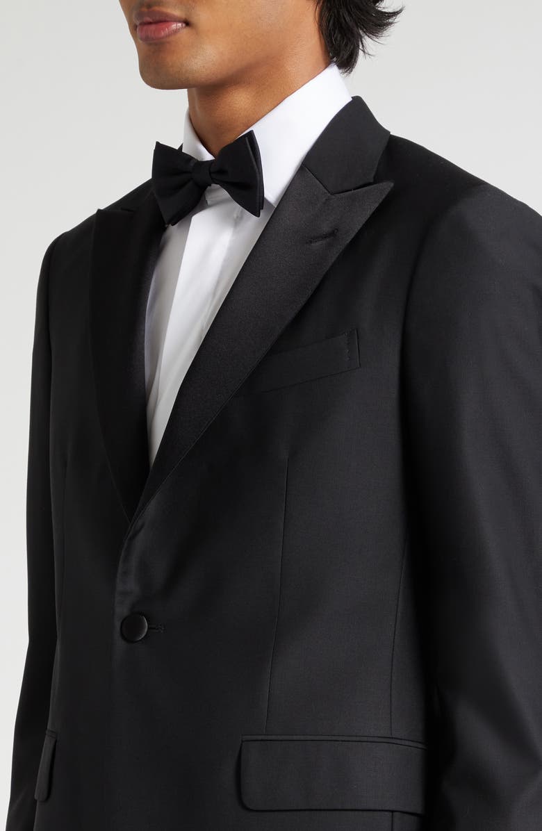 Boglioli Stretch Wool Tuxedo, Alternate, color, Black