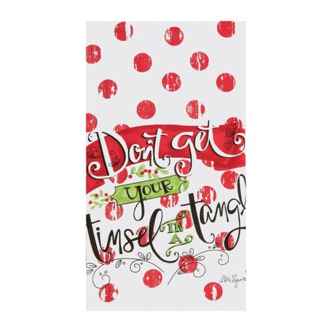 Tinsel In A Tangle Printed Flour Sack Kitchen Towel Dishtowel