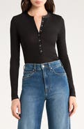 Veronica Beard Drexler Knit Henley Top