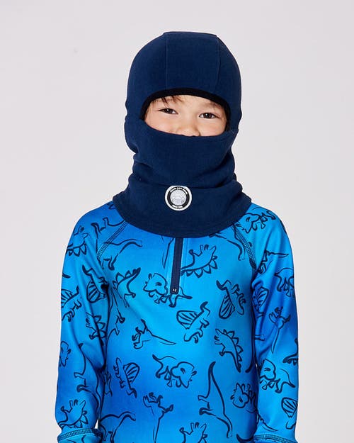 Deux Par Deux Kids Gender Inclusive Polar Fleece Balaclava In Blue