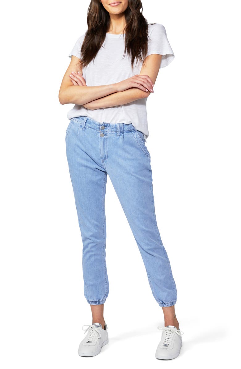 PAIGE Mayslie Pleat Denim Joggers, Alternate, color, 