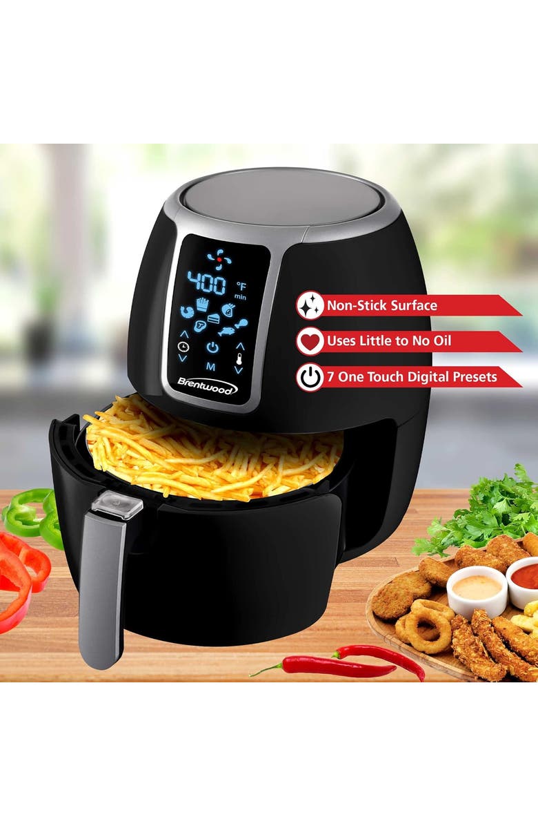 Brentwood Electric Digital Air Fryer, Alternate, color, Black
