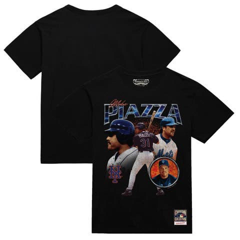 Men's Mike Piazza Black New York Mets 2000 Subway Series 25th Anniversary Power T-Shirt