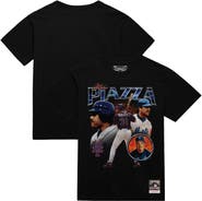 Mitchell & Ness Men's Mike Piazza Black New York Mets 2000 Subway Series 25th Anniversary Power T-Shirt