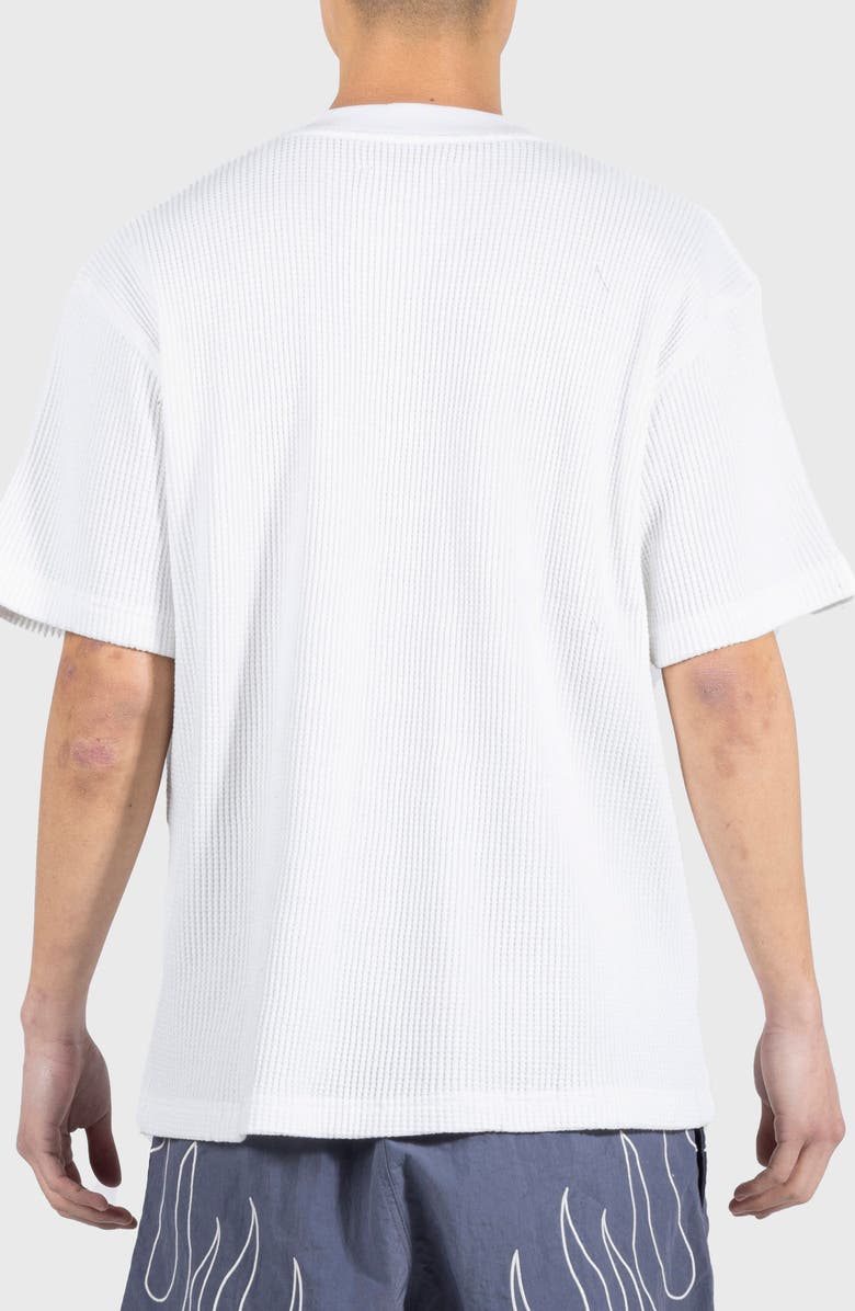 PLEASURES Twitch Graphic Waffle Knit T-Shirt, Alternate, color, White