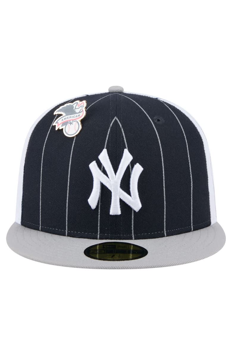 New Era Men's New Era  Navy New York Yankees Pinstripe 59FIFTY Fitted Hat, Alternate, color, 