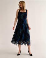 Cartolina Catherine Ombre Lace Midi Skirt