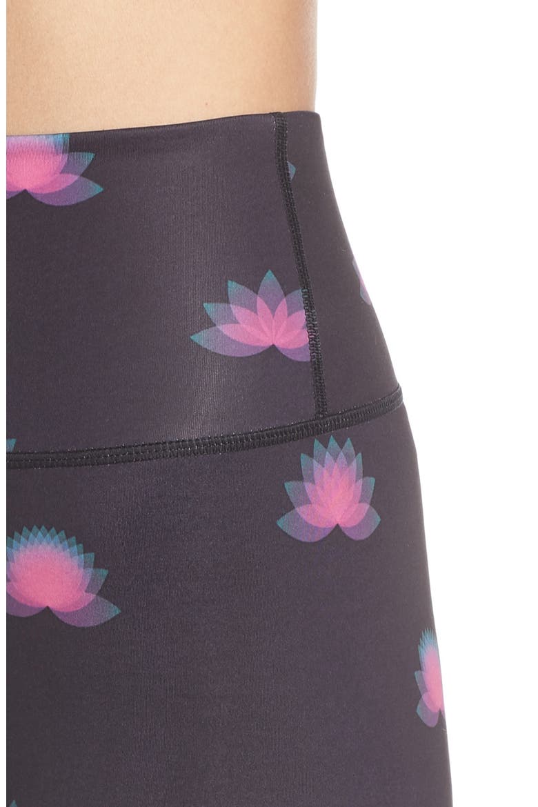 Free People FP Movement High Waist Lotus Leggings, Alternate, color, BLACK