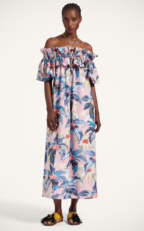 La Doublej Breakfast Dress Maxi Tropicana Mauve In Blue