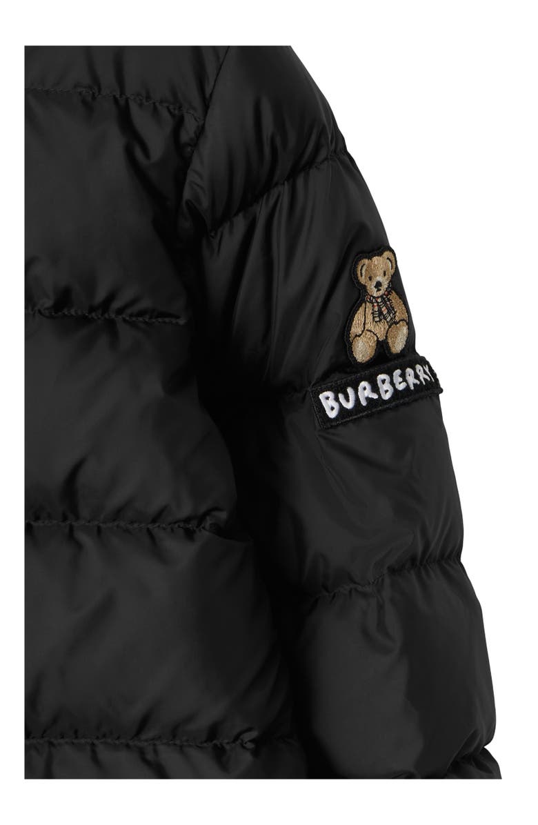 Burberry Nylon Hooded Puffer Coat, Alternate, color, Black