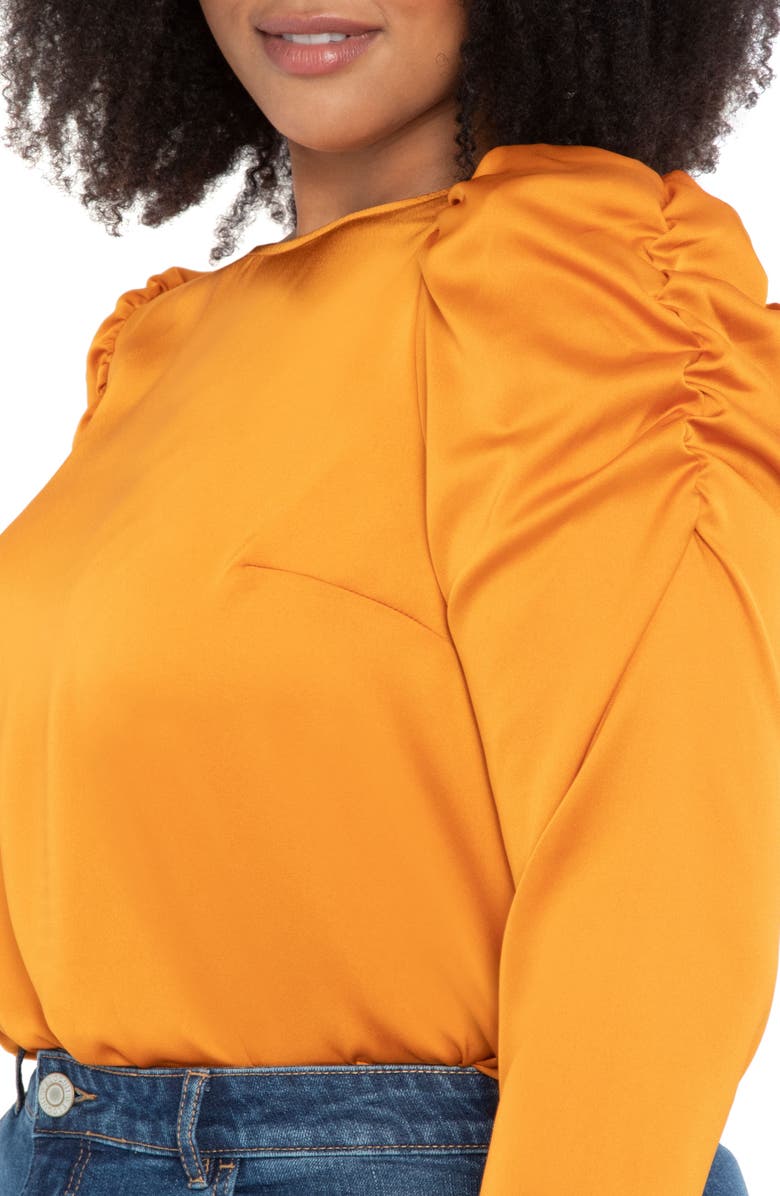 ELOQUII Statement Sleeve Top, Alternate, color, 