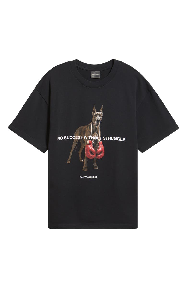 SANTO STUDIO Success Drappo Graphic T-Shirt, Alternate, color, Black