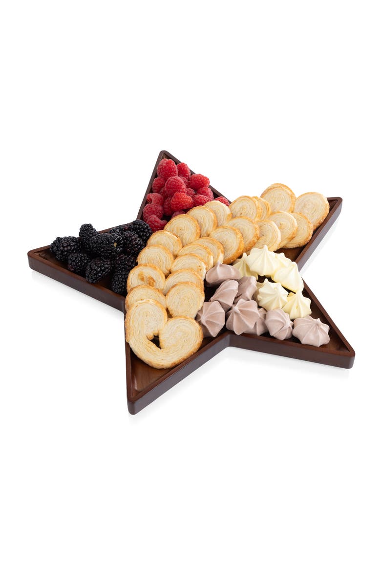 Star Serving Tray, Alternate, color, Stained Parawood