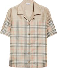 Burberry Hugh Shaded Check Camp Shirt