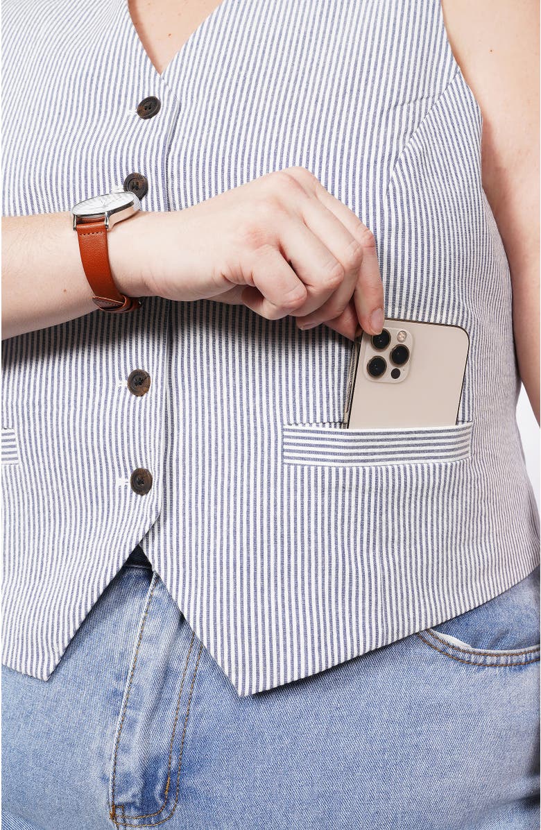 WILDFANG The Empower Seersucker Vest, Alternate, color,