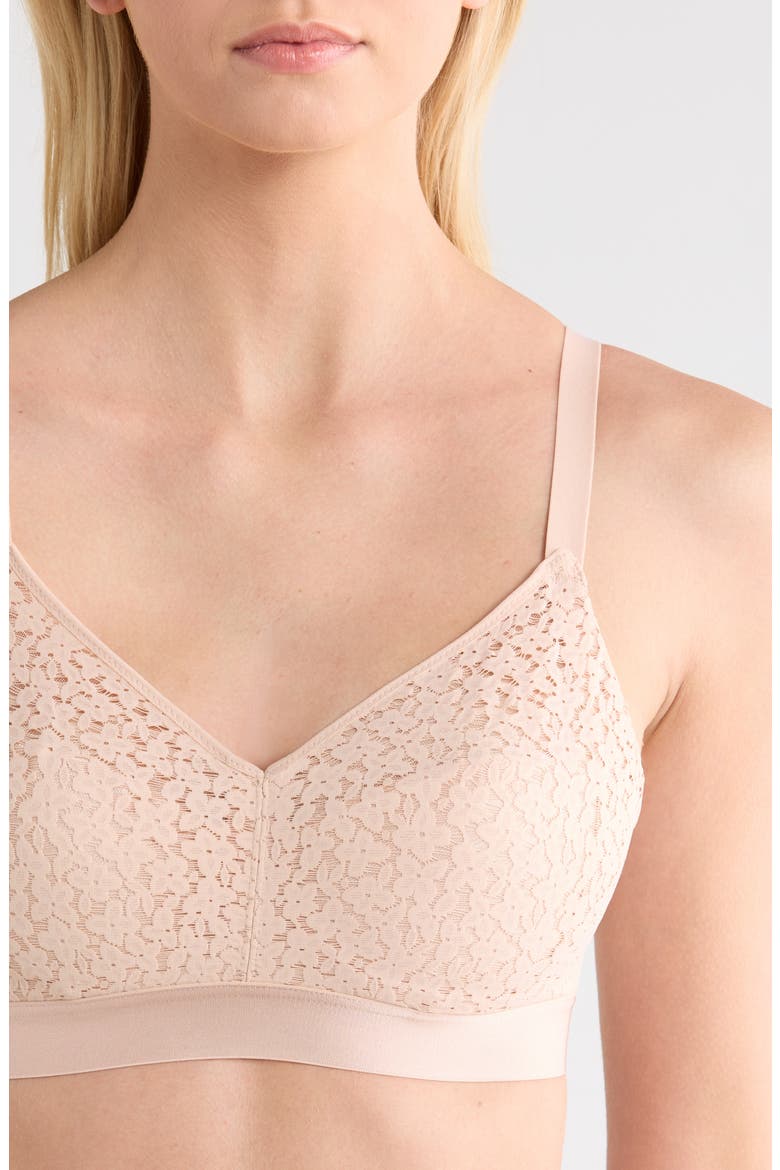 Norah Supportive Wireless Bra, Alternate, color, ROSE