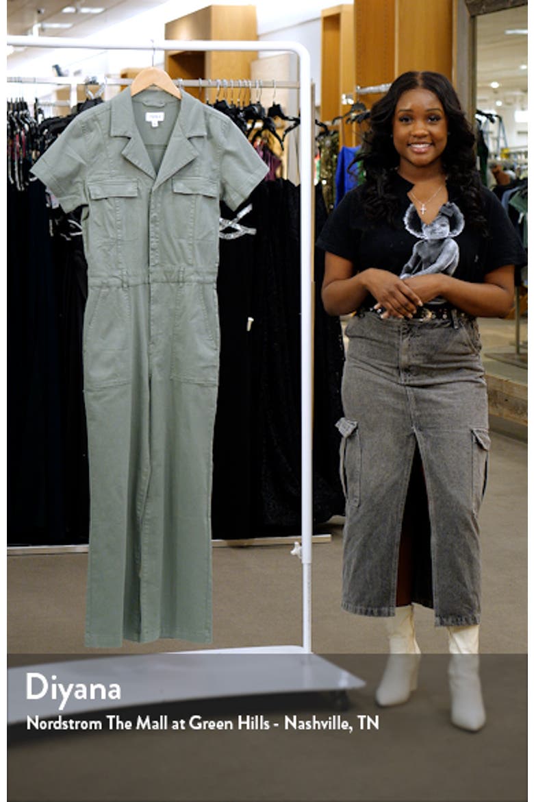 Makenna Stretch Cotton Utility Jumpsuit video