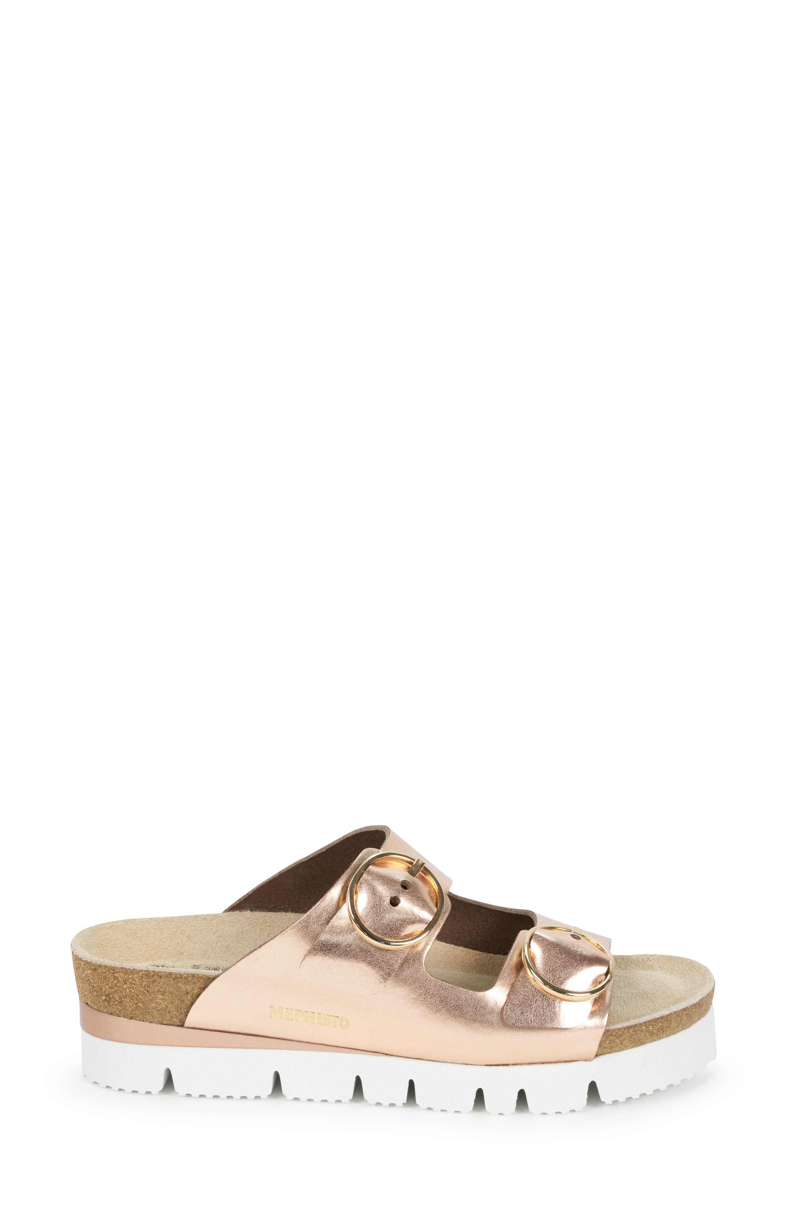 Vandy Slide Sandal, Alternate, color, OLD PINK PATENT LEATHER