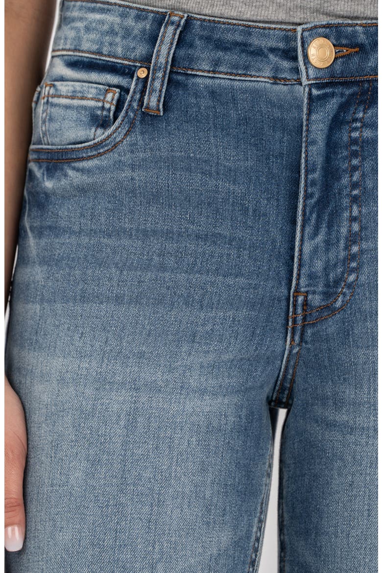 Kelsey High Waist Raw Hem Ankle Flare Jeans, Alternate, color, RIGOR