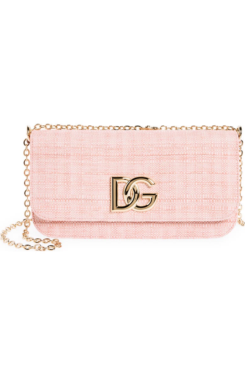 Dolce&Gabbana 3.5 East/West Raffia Crossbody Bag, Main, color,