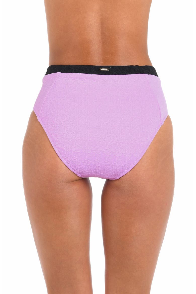 Vanessa Colorblock High Waist Bikini Bottoms, Alternate, color, LIGHT VIOLET