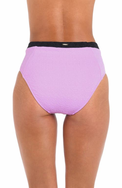 L Agence L'agence Vanessa Colorblock High Waist Bikini Bottoms In Light Violet