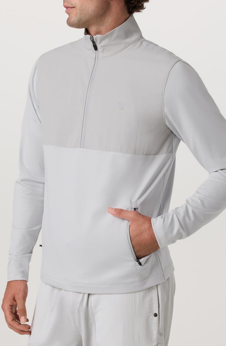 Vuori Sunday Element Half Zip Pullover, Alternate, color, Frost Grey