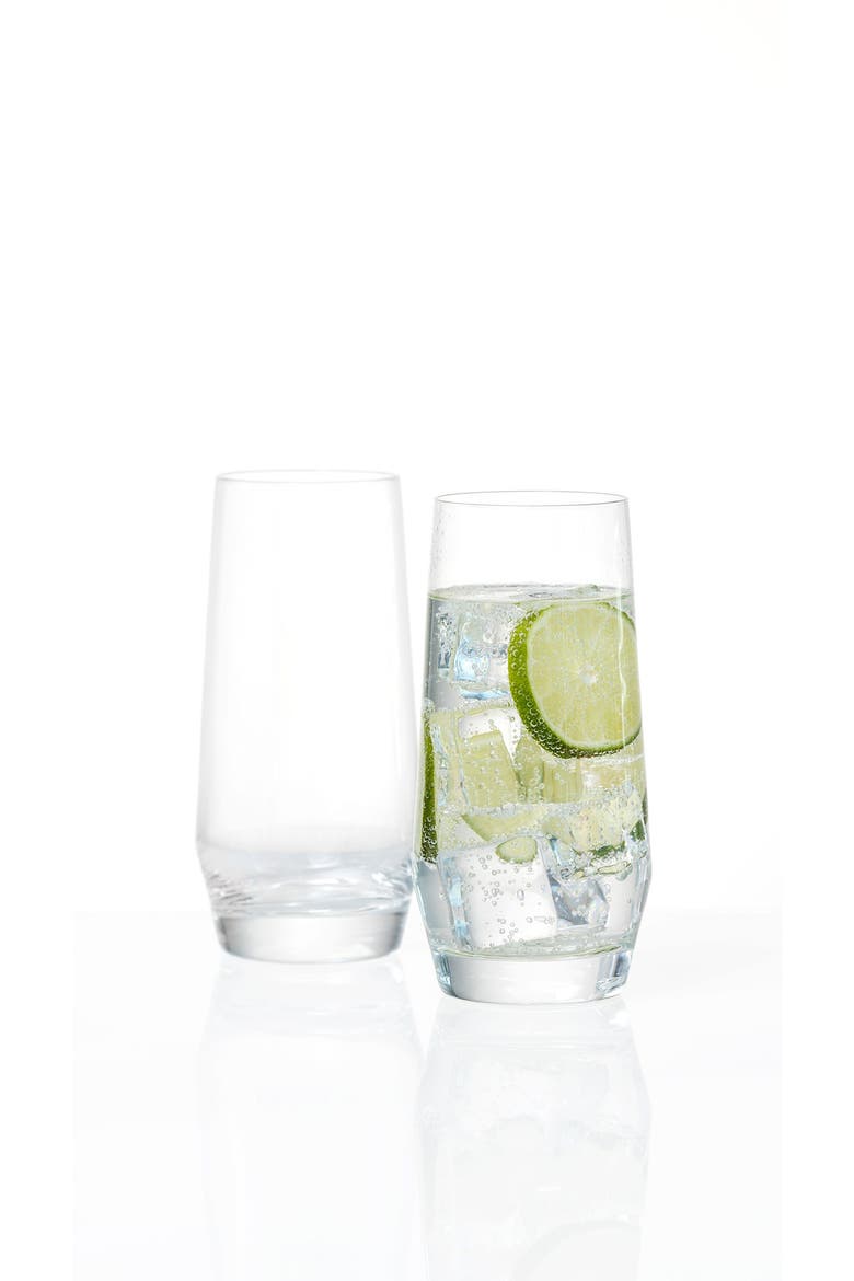 Pure Set of 6 Long Drink Cocktail Glass, Alternate, color, CLEAR