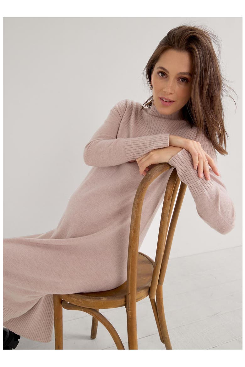The Peyton Sweater Dress, Alternate, color, Oat-Melange