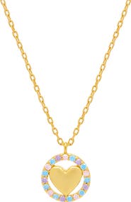Estella Bartlett Cubic Zirconia Heart Pendant Nec klace