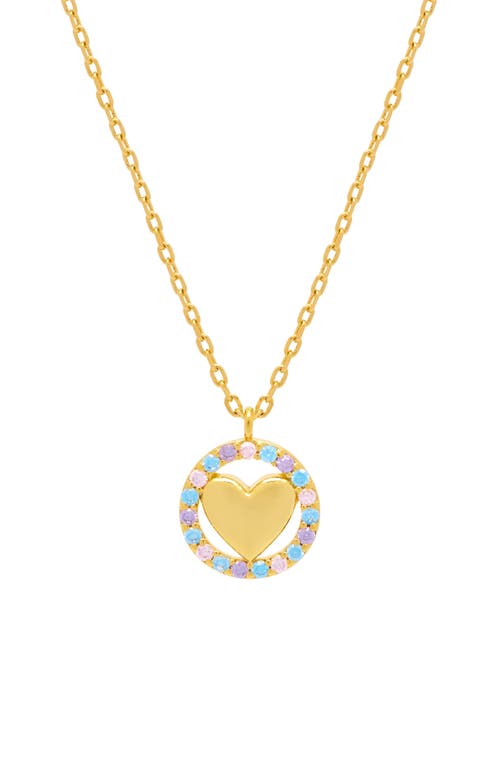 Estella Bartlett Cubic Zirconia Heart Pendant Nec Klace In Gold