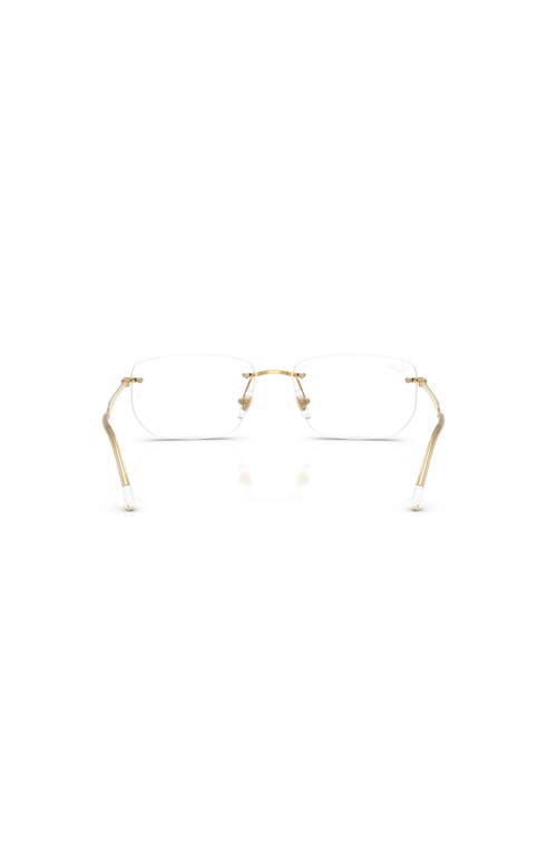 Ray Ban Ray-ban 56mm Irregular Optical Glasses In Gold