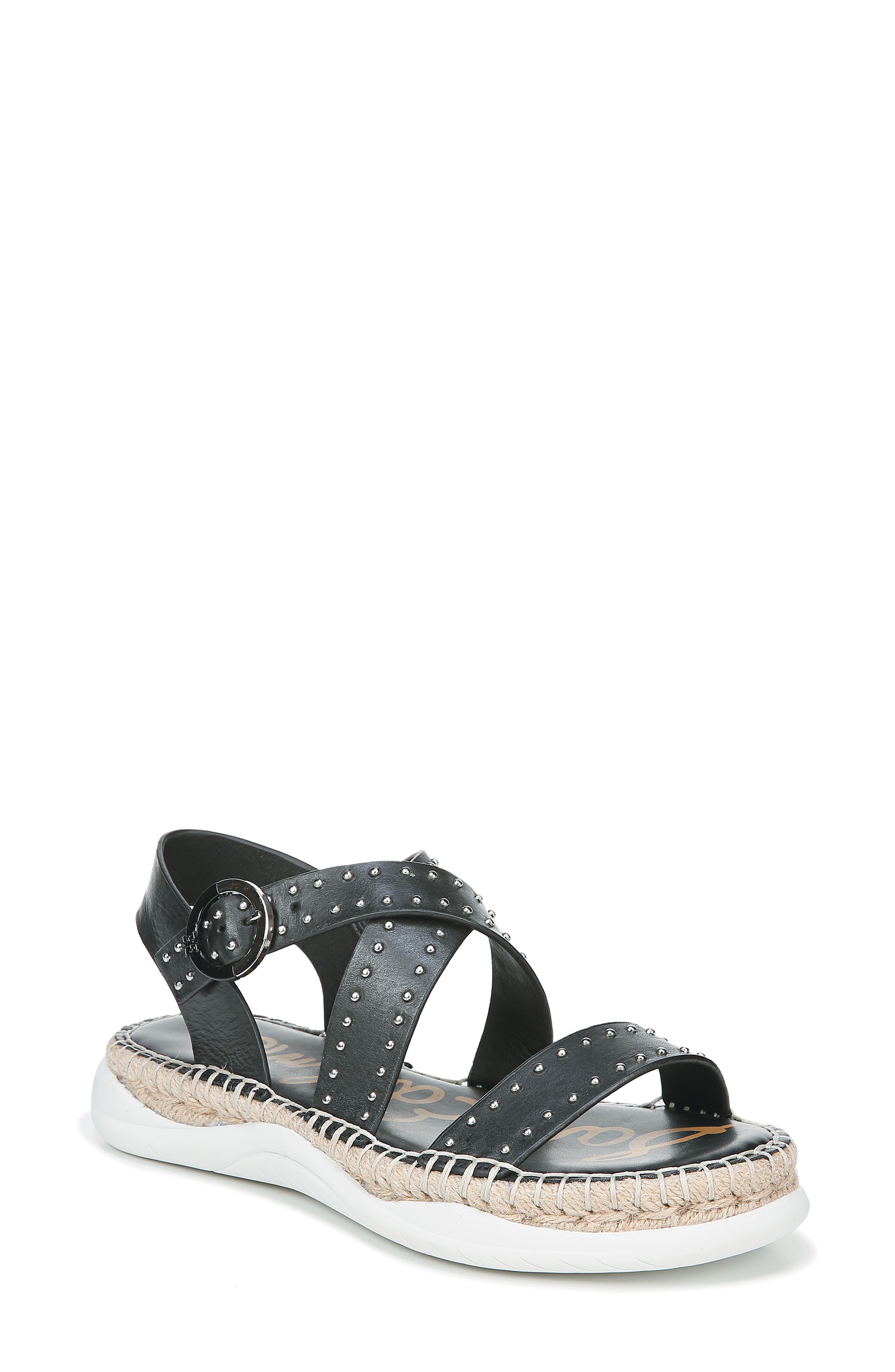 Janette Sandal, Main, color, BLACK HEAVY TEXAS VEG LEATHER