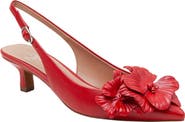 Linea Paolo Castiel Slingback Pointed Toe Kitten Heel Pump