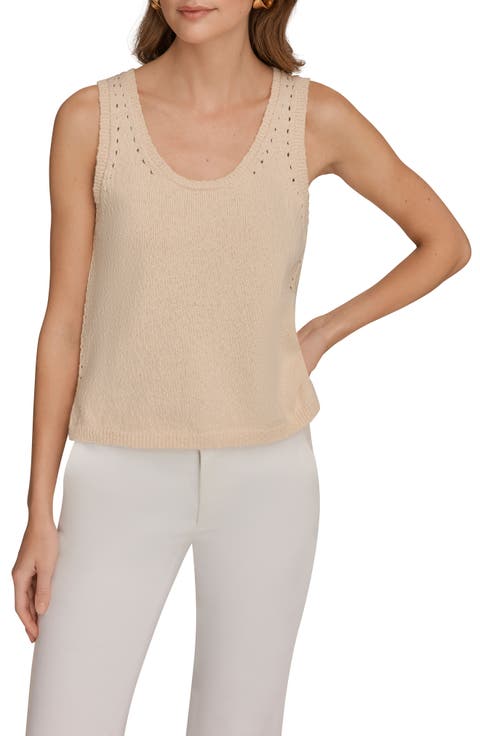 Pointelle Stitch Sweater Tank