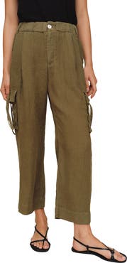 Bella Dahl Cargo Ties Ankle Linen Pants