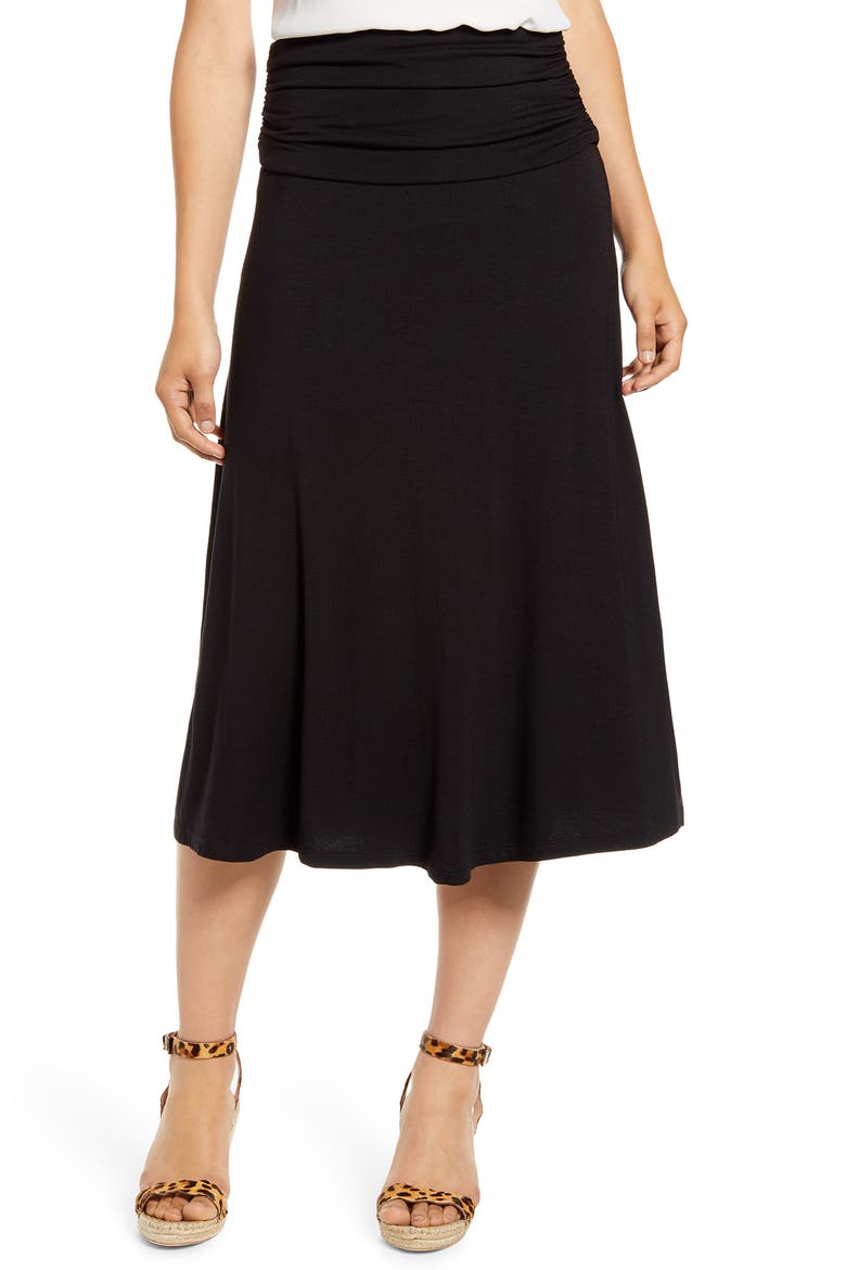 Andie Convertible Knit Skirt, Main, color, BLACK