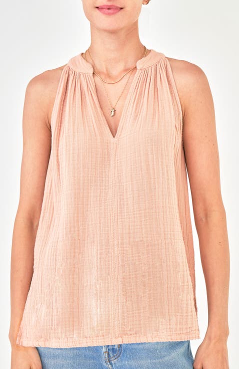 Sleeveless Gauze Top