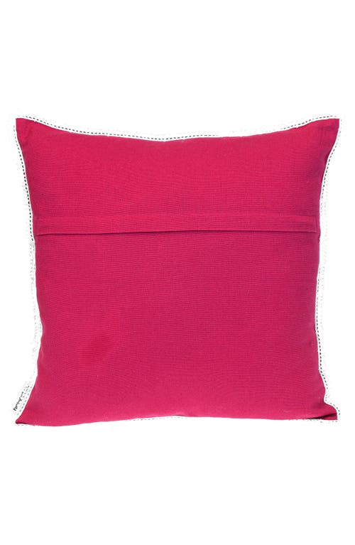 Parkland Collection Crochet Dot Throw Pillow In Pink