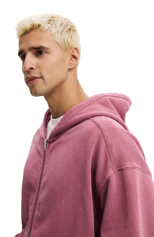 Cotton On Cropped Zip Up Hoodie In Pink