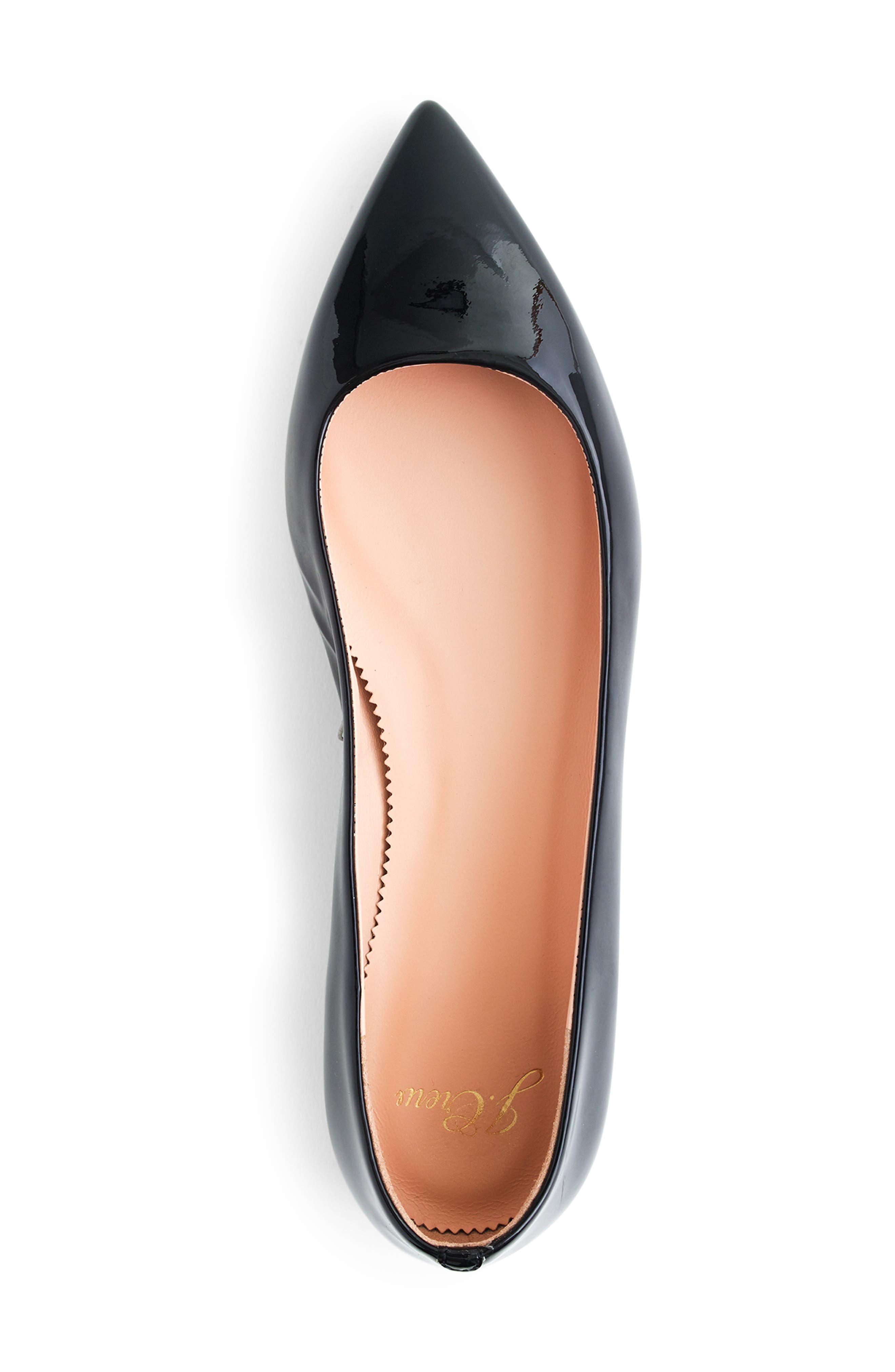 Pointed Toe Flat, Alternate, color, BLACK PATENT LEATHER