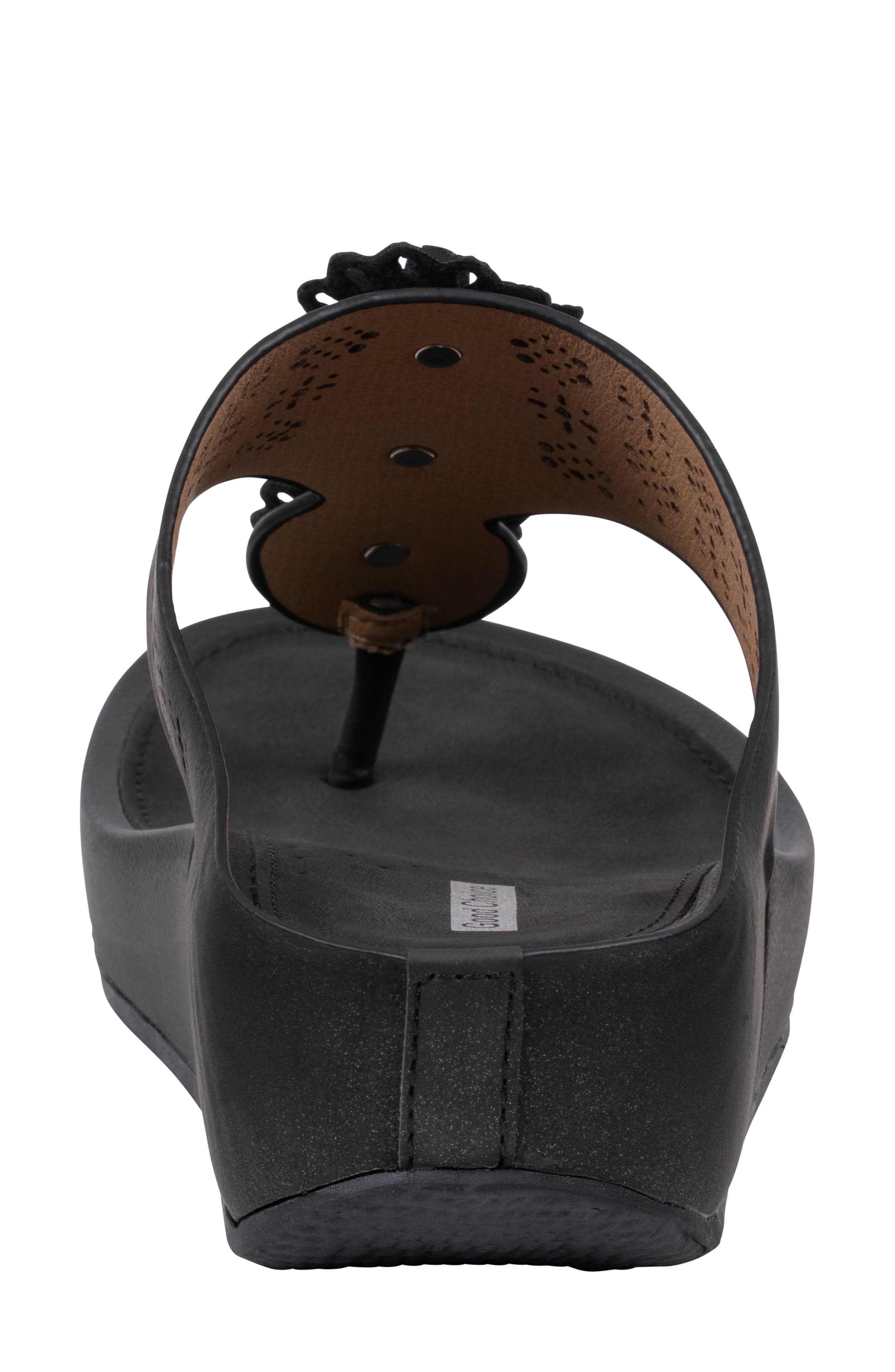 GOOD CHOICE NEW YORK Rana Wedge Sandal, Alternate, color, Black