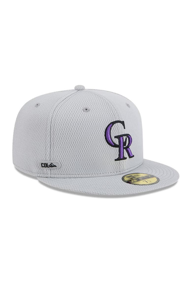 New Era Men's New Era Gray Colorado Rockies 2025 MLB Clubhouse 59FIFTY Fitted Hat, Alternate, color, 