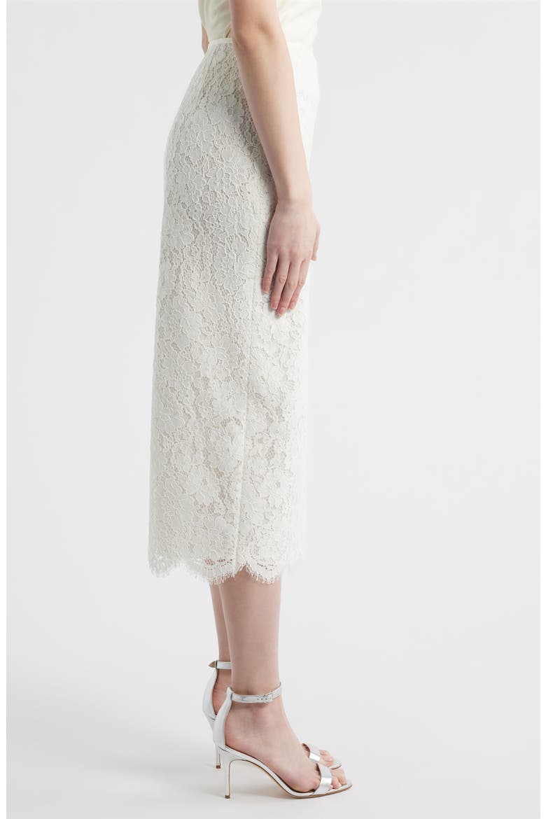 Ilse Lace Midi Skirt, Alternate, color, IVORY